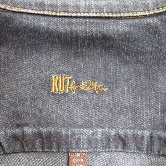 Kut from the Kloth Women's Amelia Denim Jacket Cropped  XS  NWOT - Picture 9 of 9